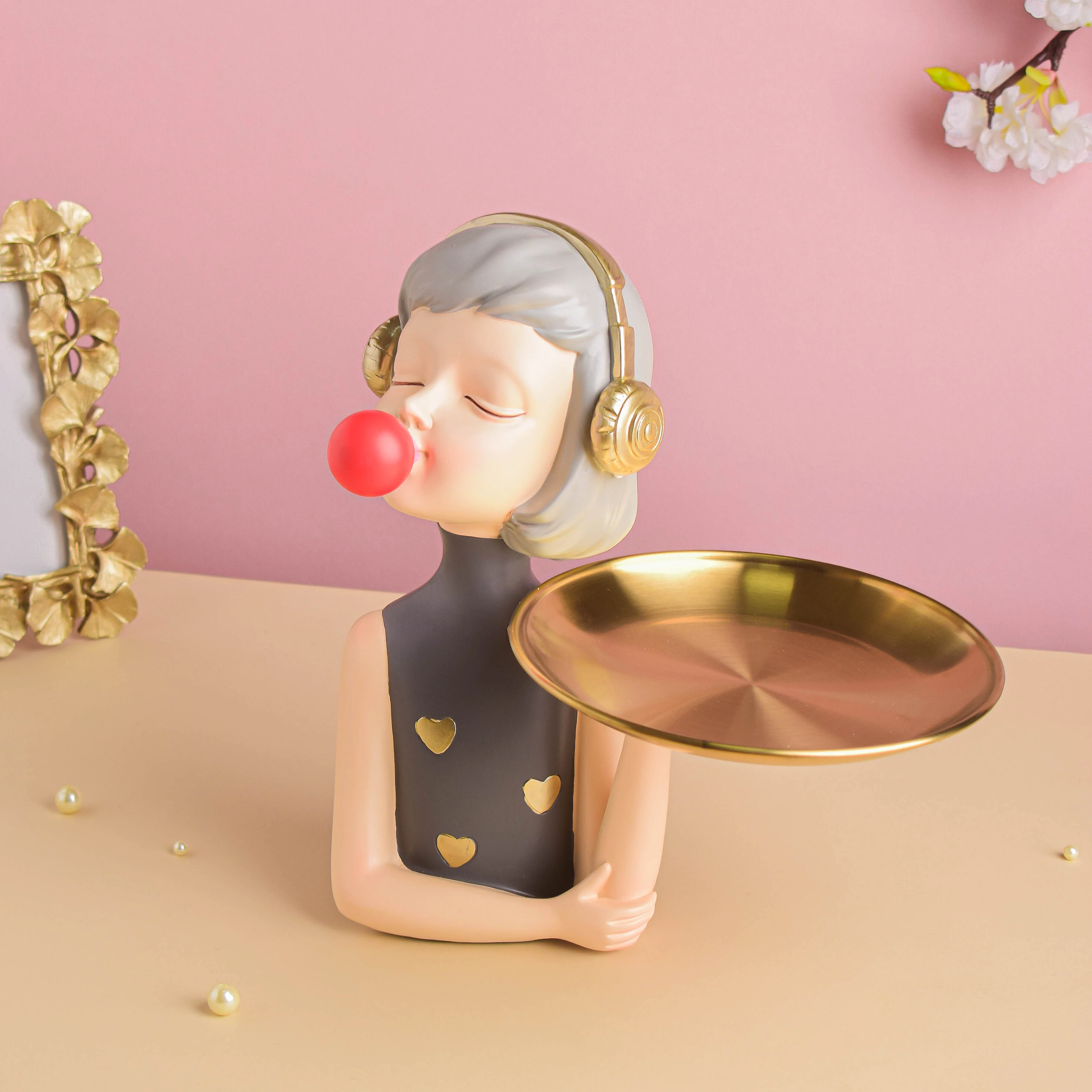 Girl With Headphones Platter - Image 6