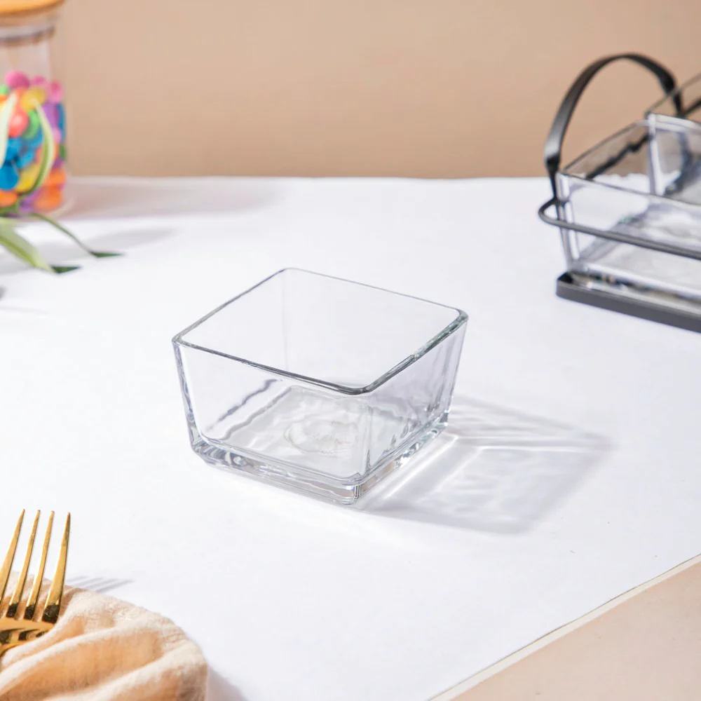 Glass Bowl With Metal Tray Set Of 7 200ml - Image 9