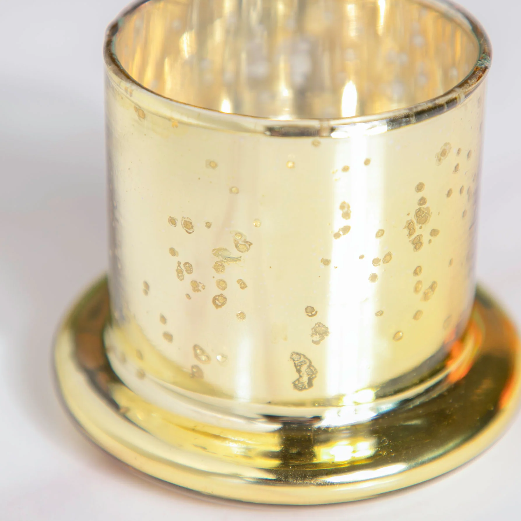Bell Jar Glass Candle Holder Gold - Image 4
