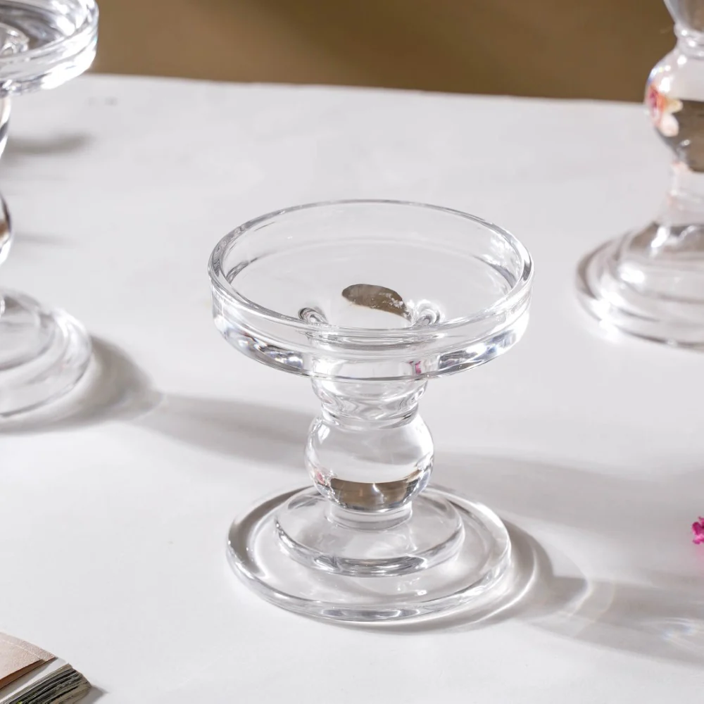 Glass Candle Stand Decor Set Of 3 - Image 6