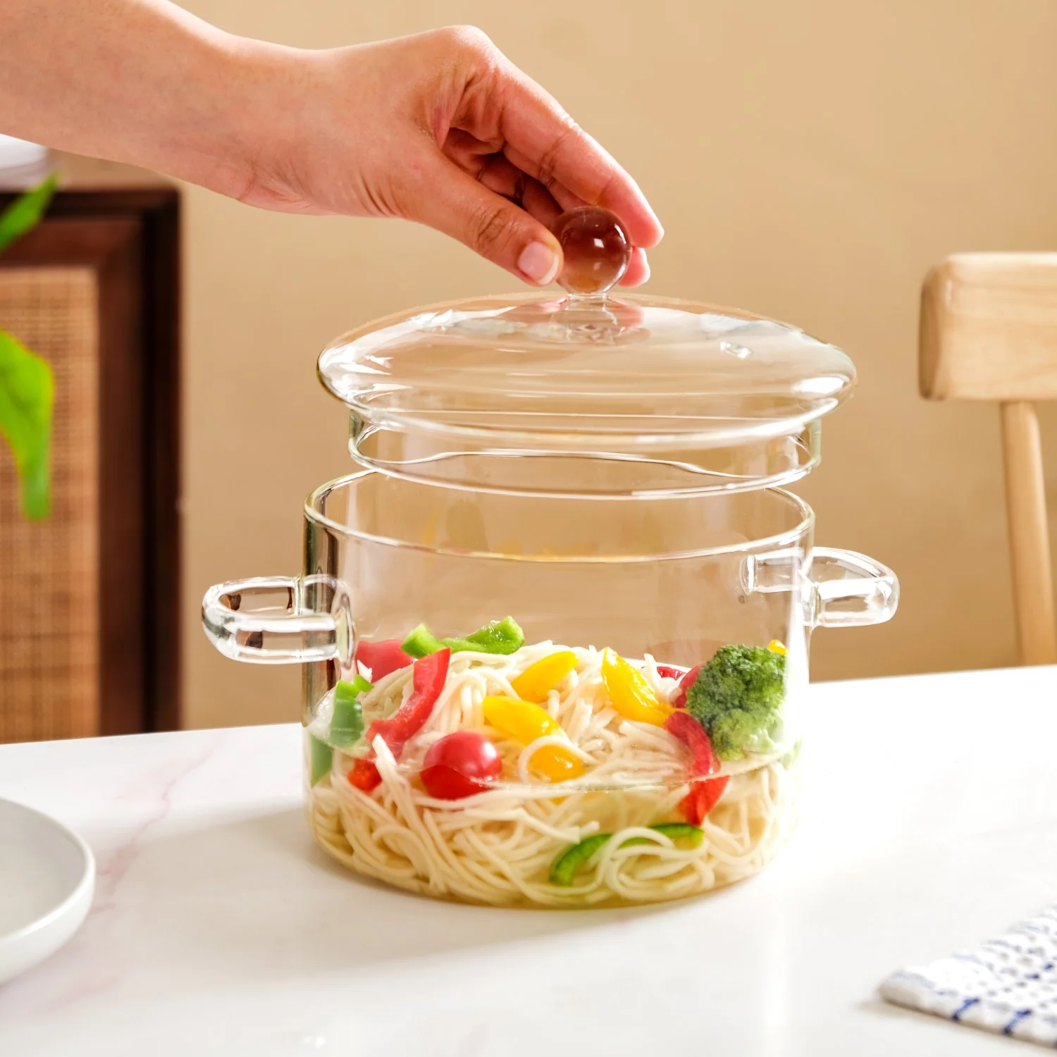 Glass Cooking Pot 1750ml - Image 2