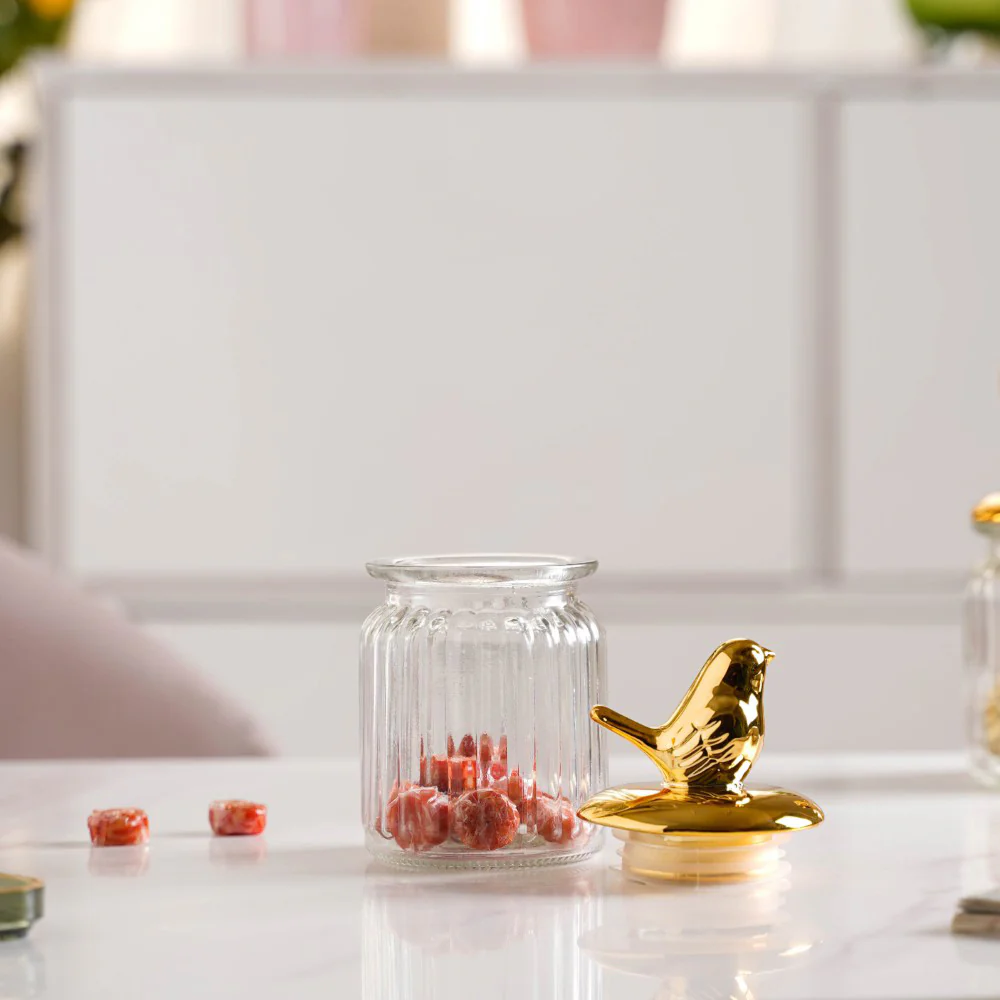 Glass Jar With Bird Lid - Image 11