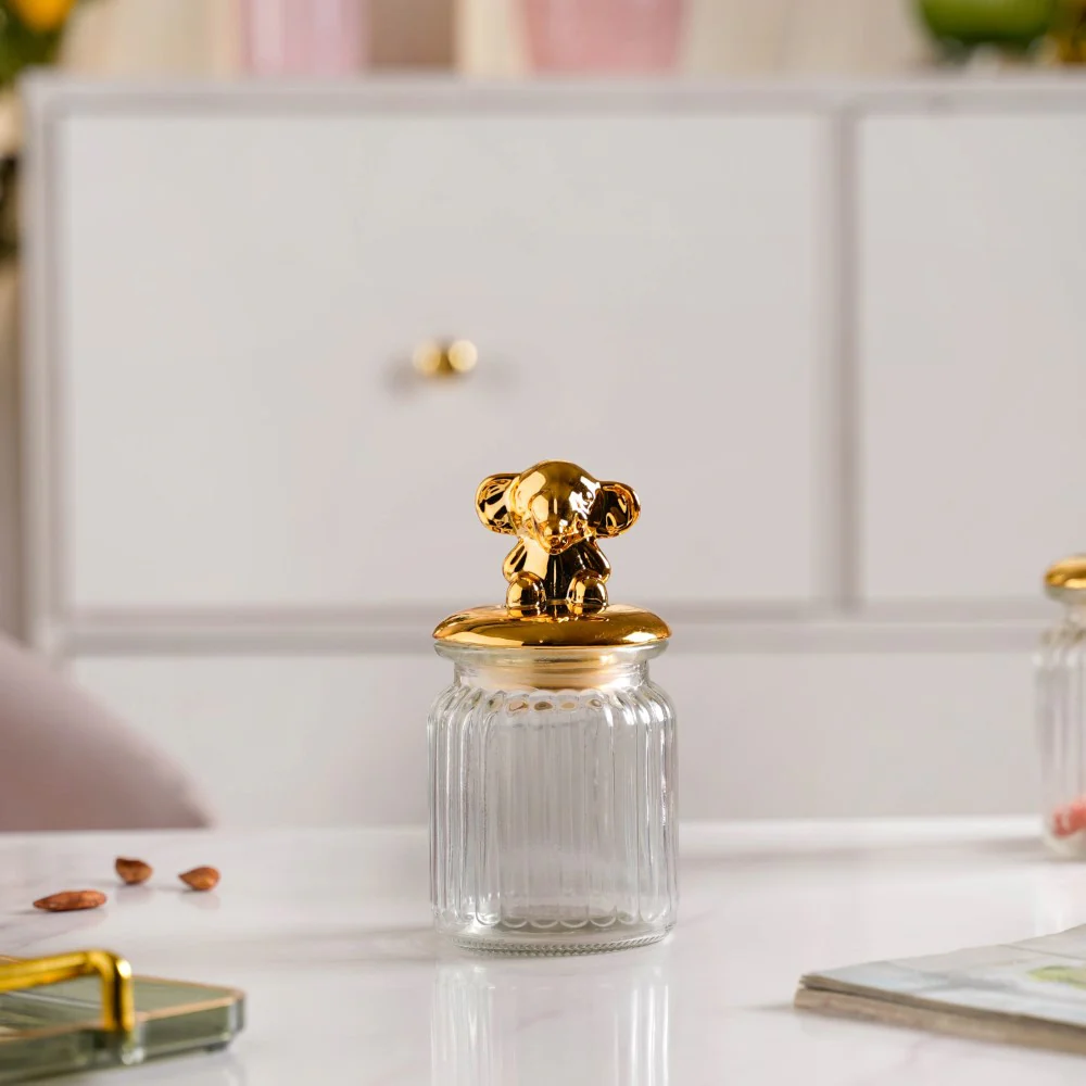 Glass Jar With Elephant Lid - Image 12