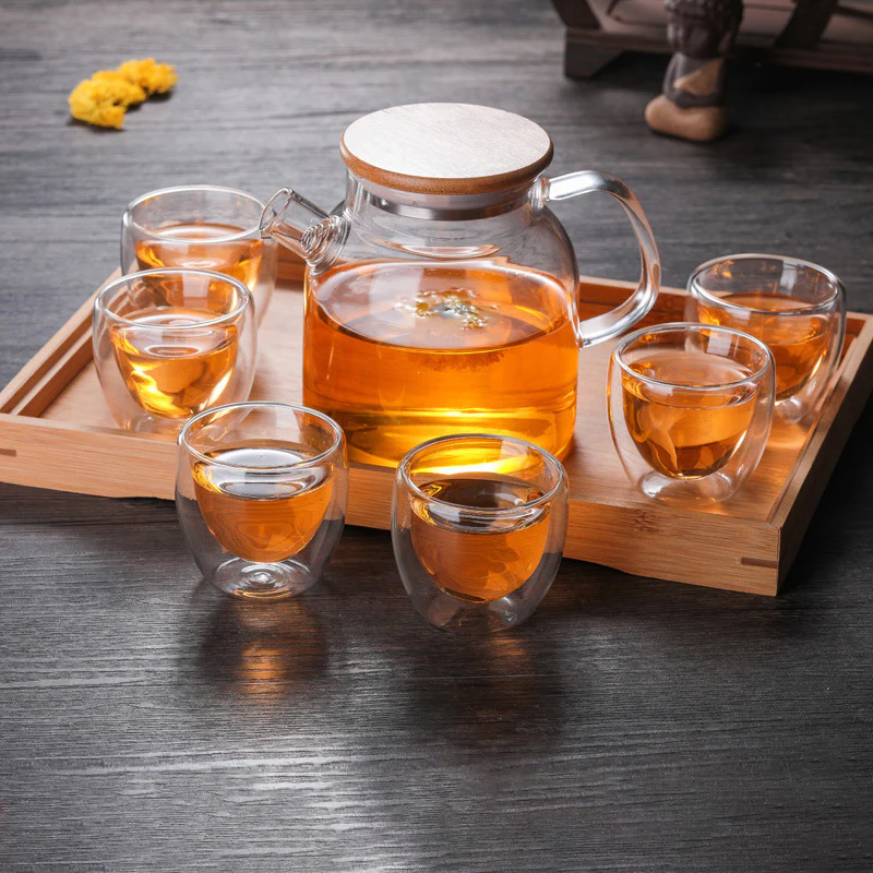 Glass Kettle With Double Wall Tea Cups - Image 5