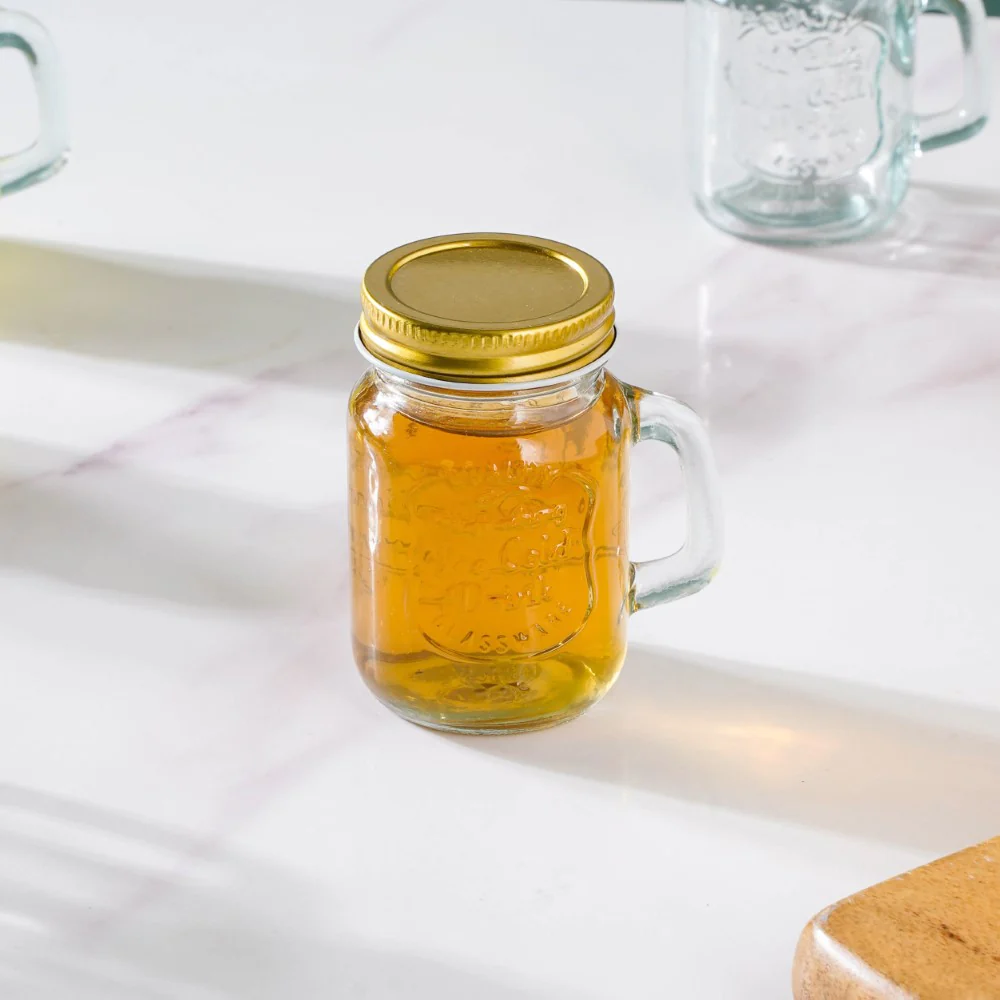 Glass Mini Mason Jar Mug With Lid Set Of 10 110ml - Image 12