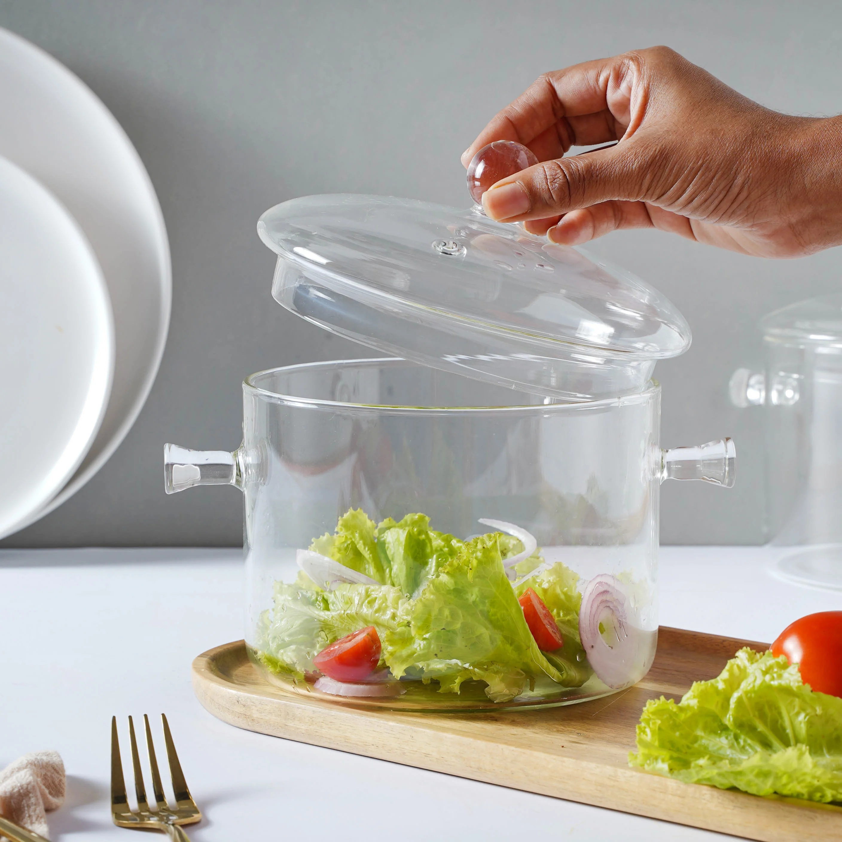 Glass Stew Pot 1500ml - Image 4