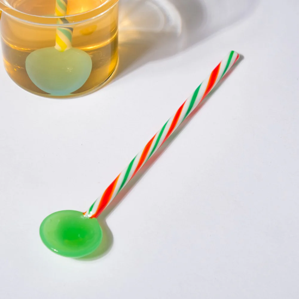 Glass Stirrer Set Of 2 Color Pop Blue Green 6.5 Inch - Image 4