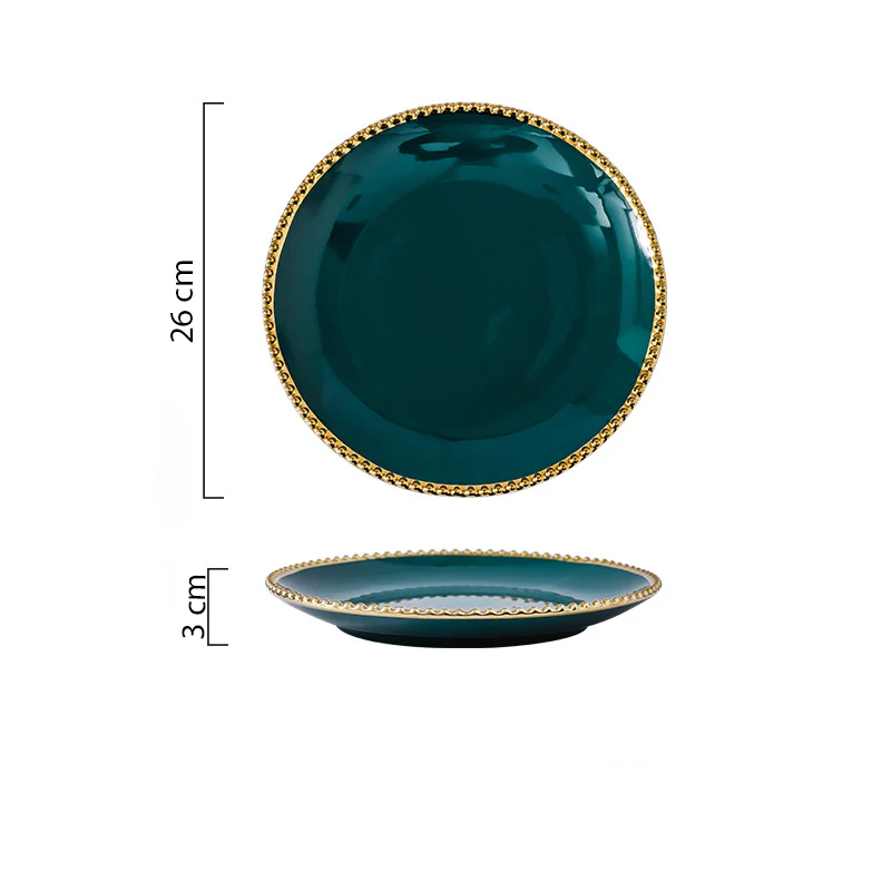 Glazed Ceramic Dinner Plate - Image 13