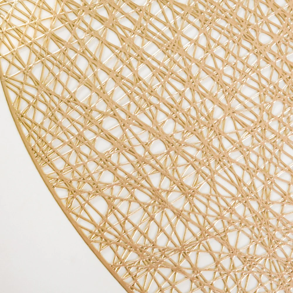 Glimmering Heart Table Mat Gold Set of 6 15 Inch - Image 8