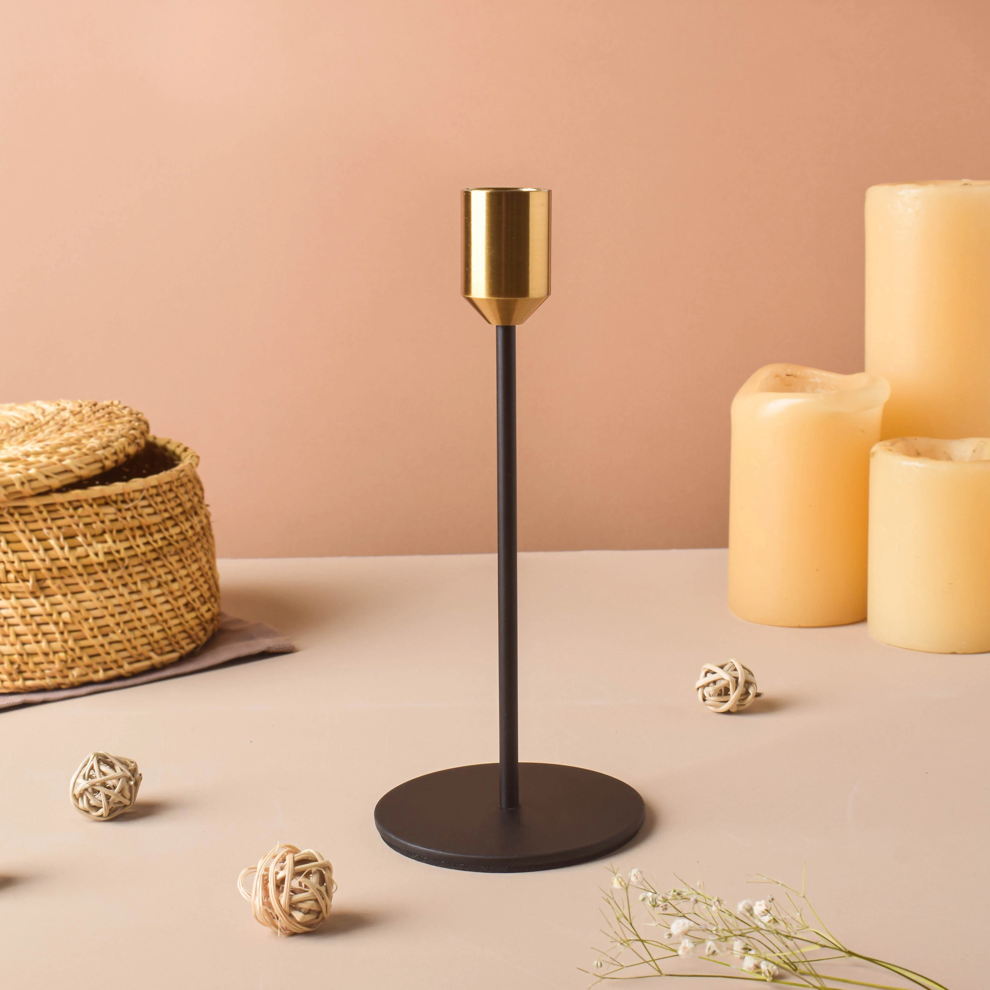 Glossy Black Candle Stand Large - Image 3