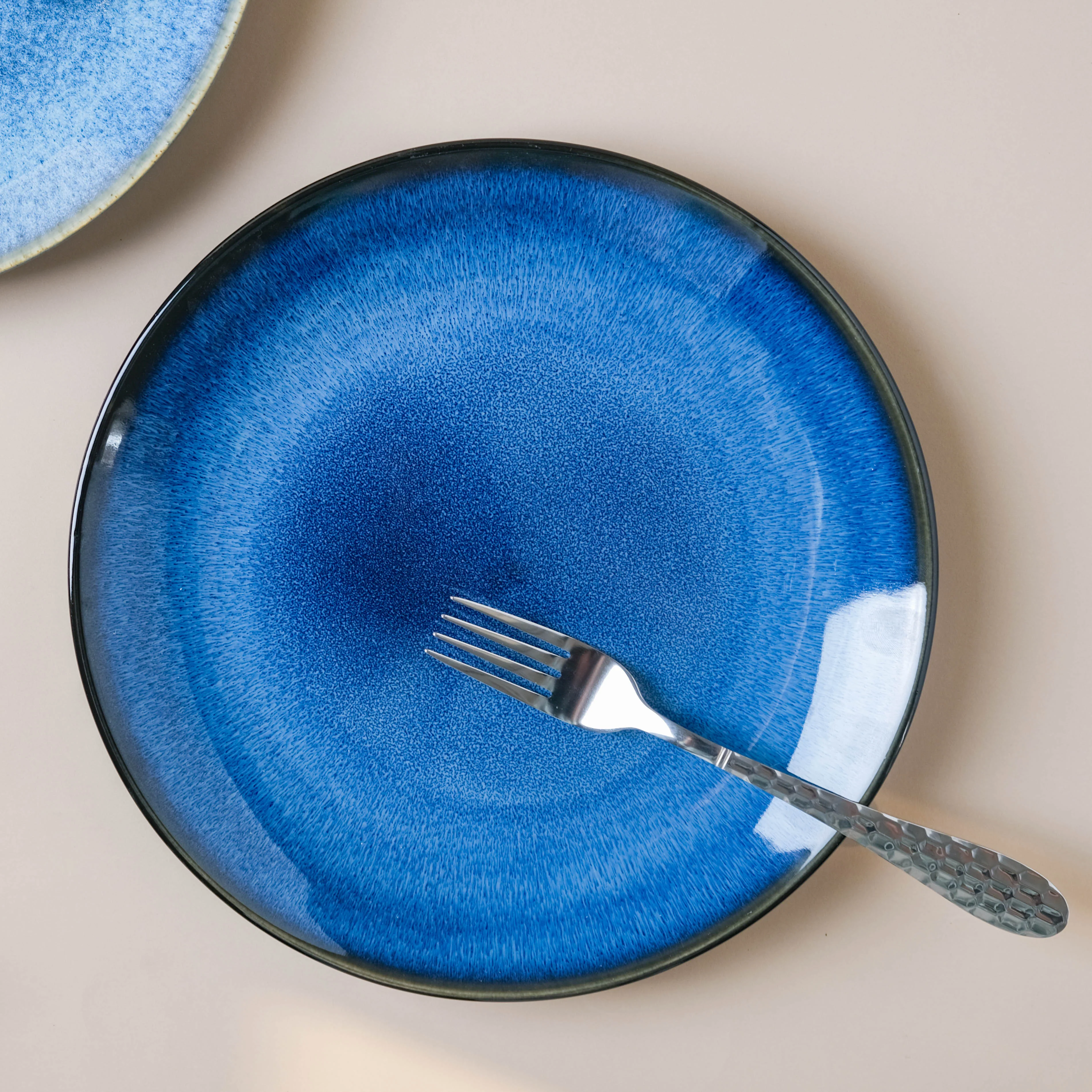 Glossy Blue Dinner Plate - Image 8