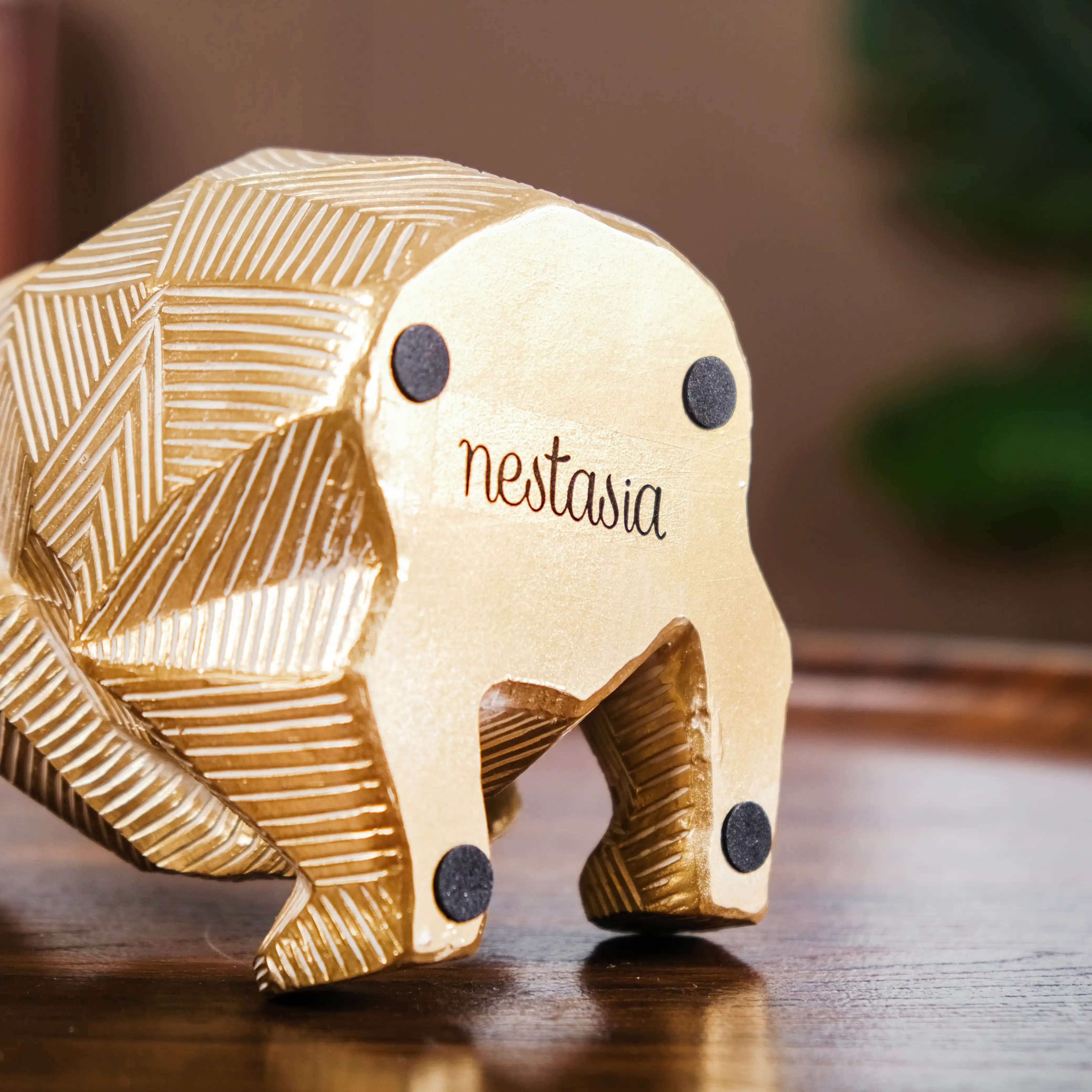 Gold Accent Bear Statue - Image 7