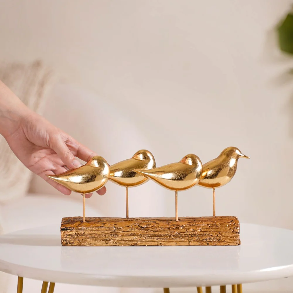 Gold Bird Showpiece With Stand - Image 2