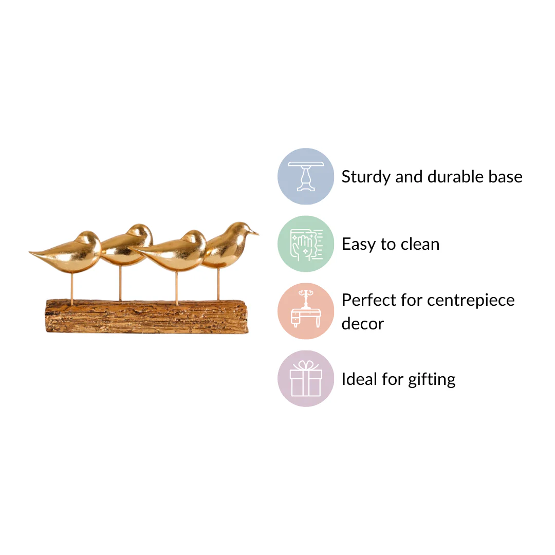 Gold Bird Showpiece With Stand - Image 5