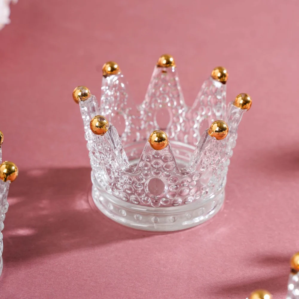 Gold Detail Crown Tea Light Holder Set Of 6 - Image 5