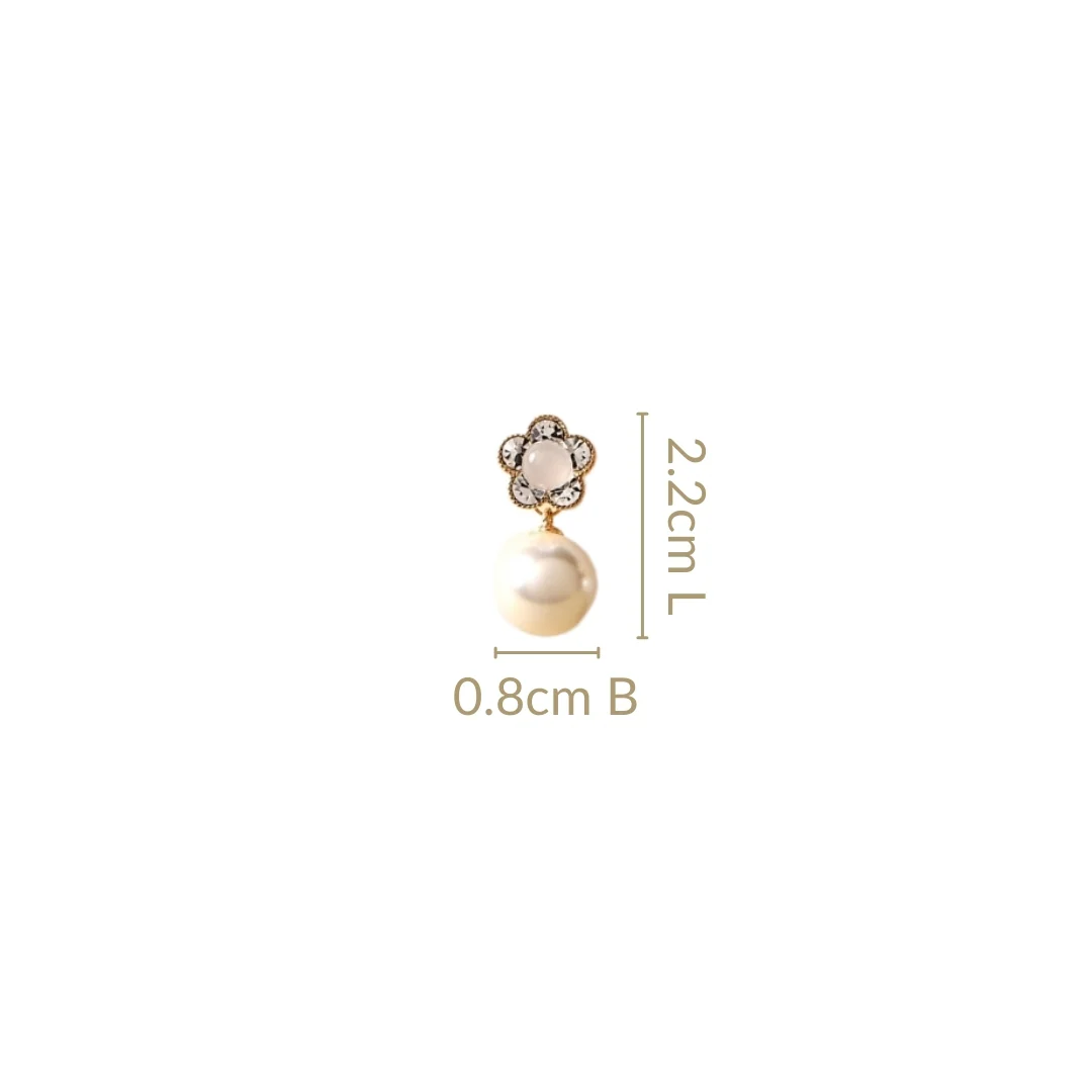 Gold Flora Pearl Drop - Image 3
