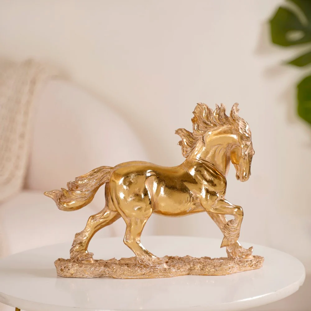 Gold Horse Decor Sculpture - Image 2