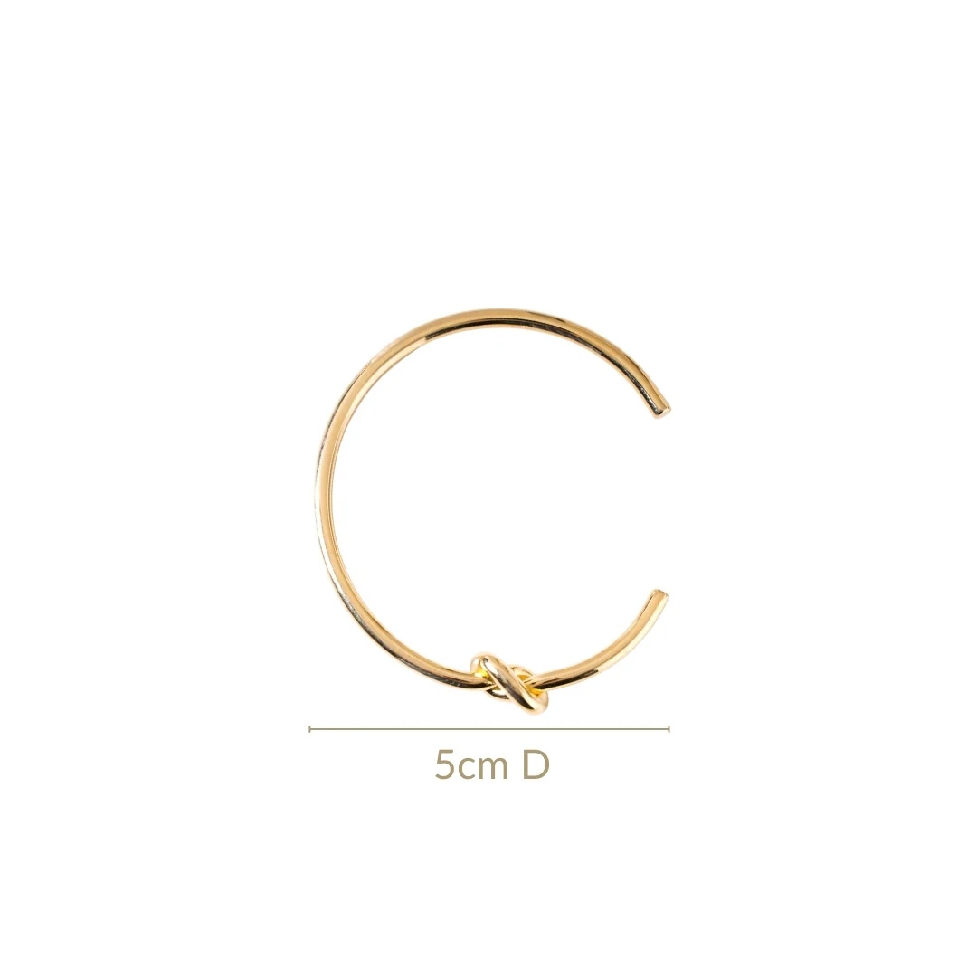 Gold Knot Cuffed Bracelet - Image 3