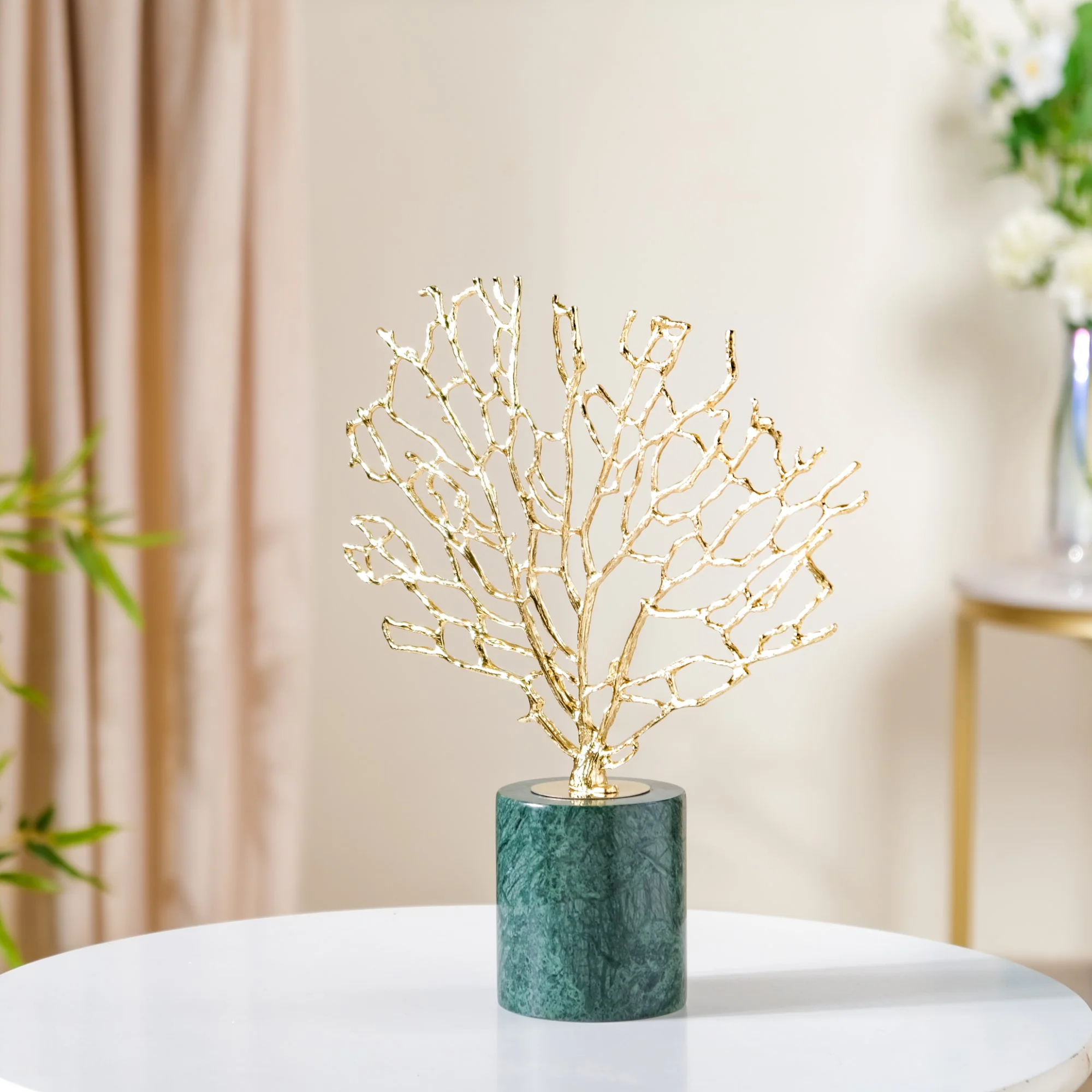 Gold & Marble Tree Decor Showpiece Large - Image 7