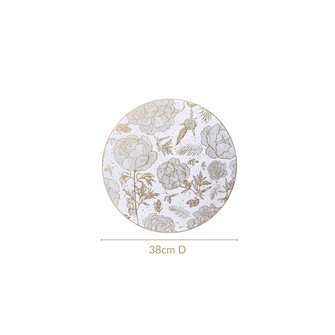 Golden Bloom Dinner Table Mat Set Of 6 - Image 4