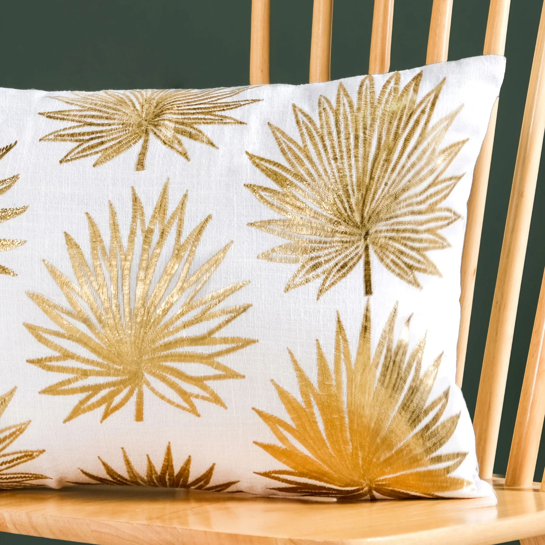 Golden Grace Cotton Cushion Cover 50x36cm - Image 6
