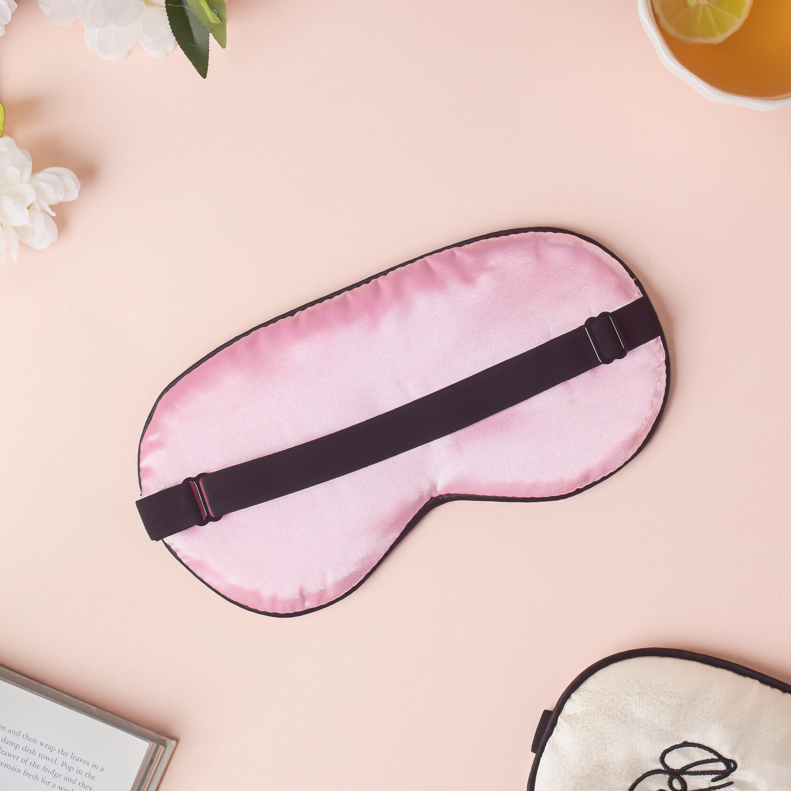 Good Night Sleep Satin Eye Mask Pink - Image 3