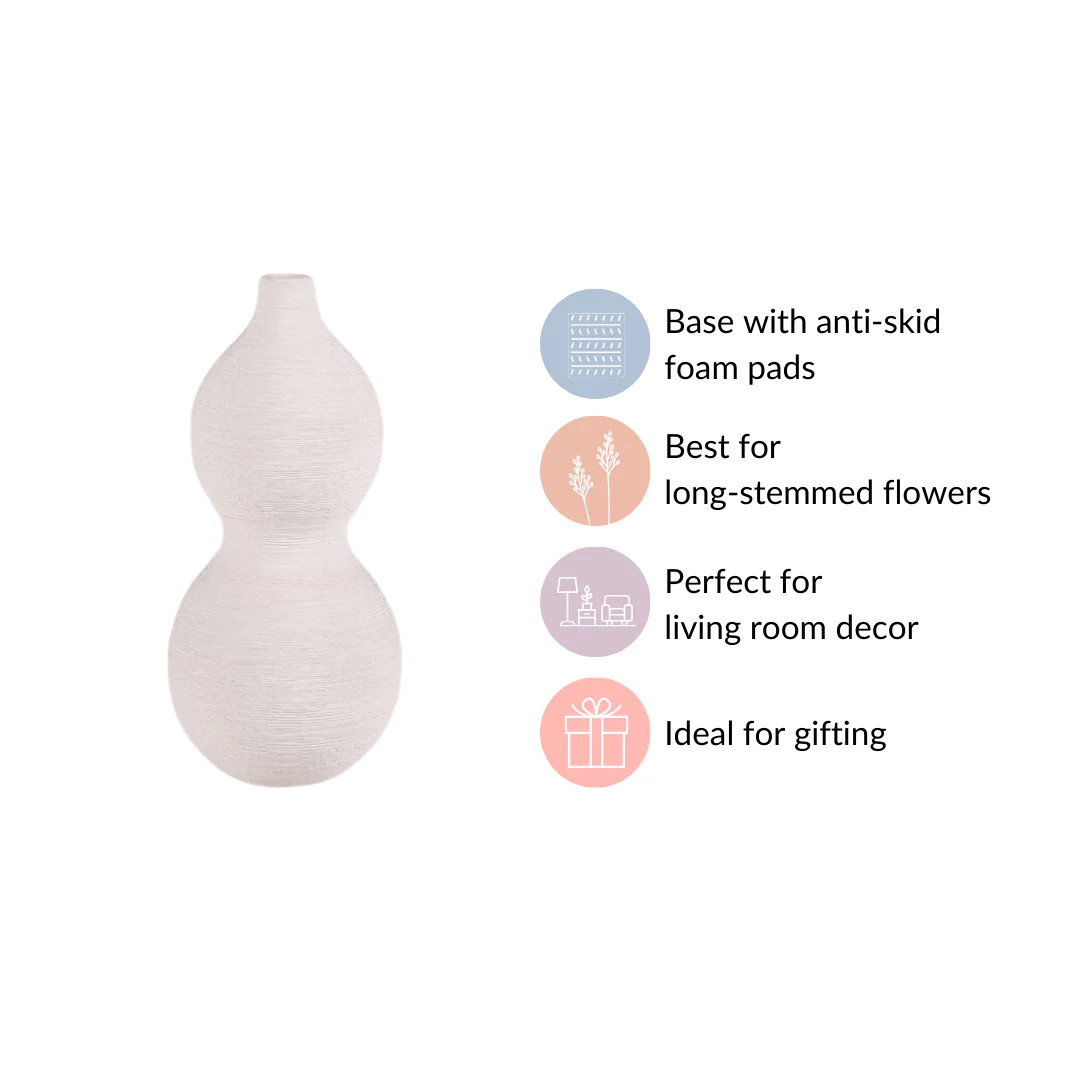 Gourd Matte Finish Flower Vase - Image 7