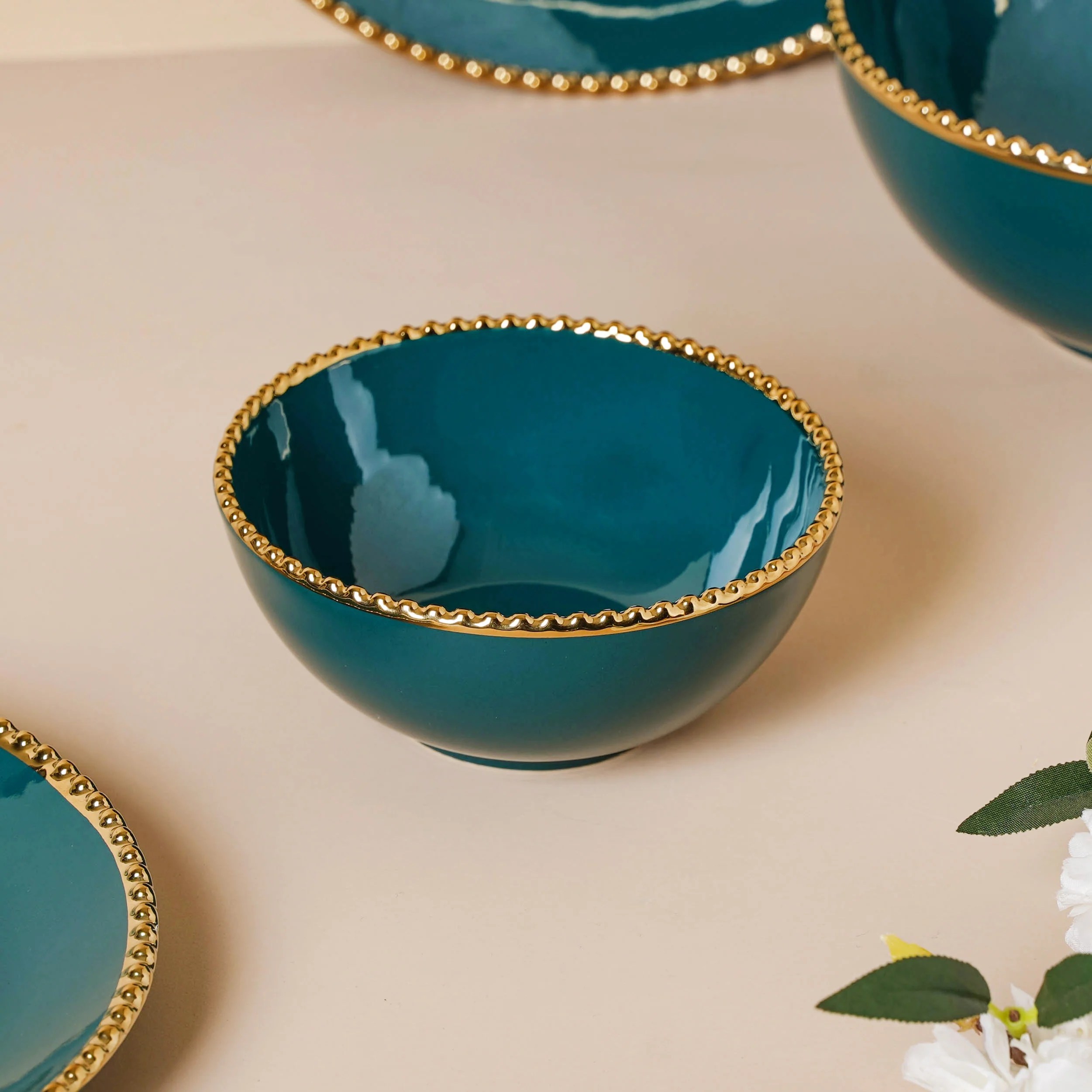 Green And White Elysian 22 Piece Dinnerware For 6 - Image 14