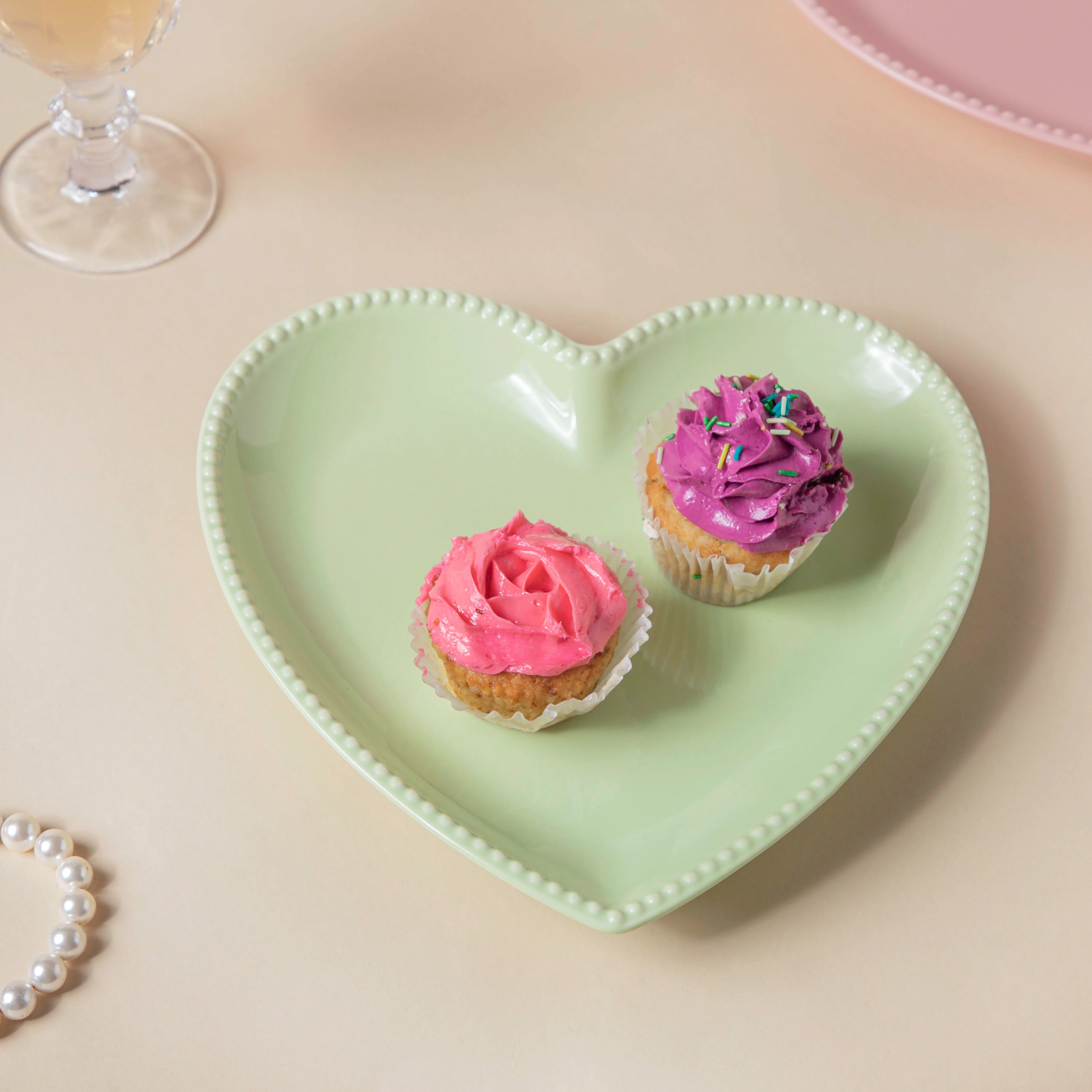 Green Goblet Snack Plate - Image 3