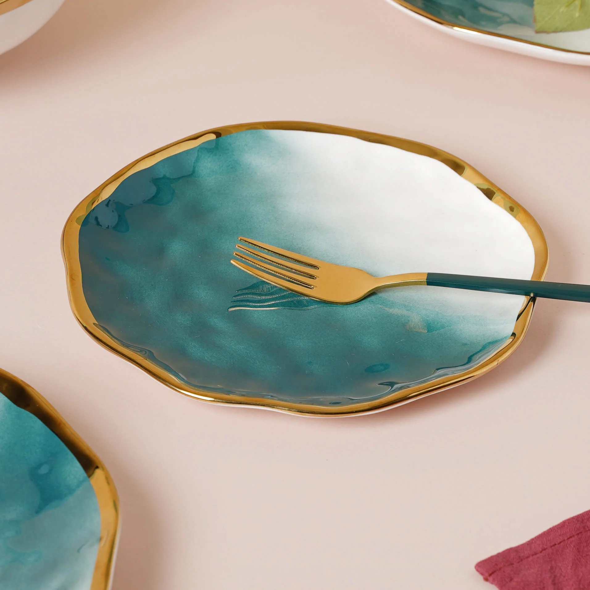 Green Ombre 21 Piece Dinner Set For 6 - Image 6
