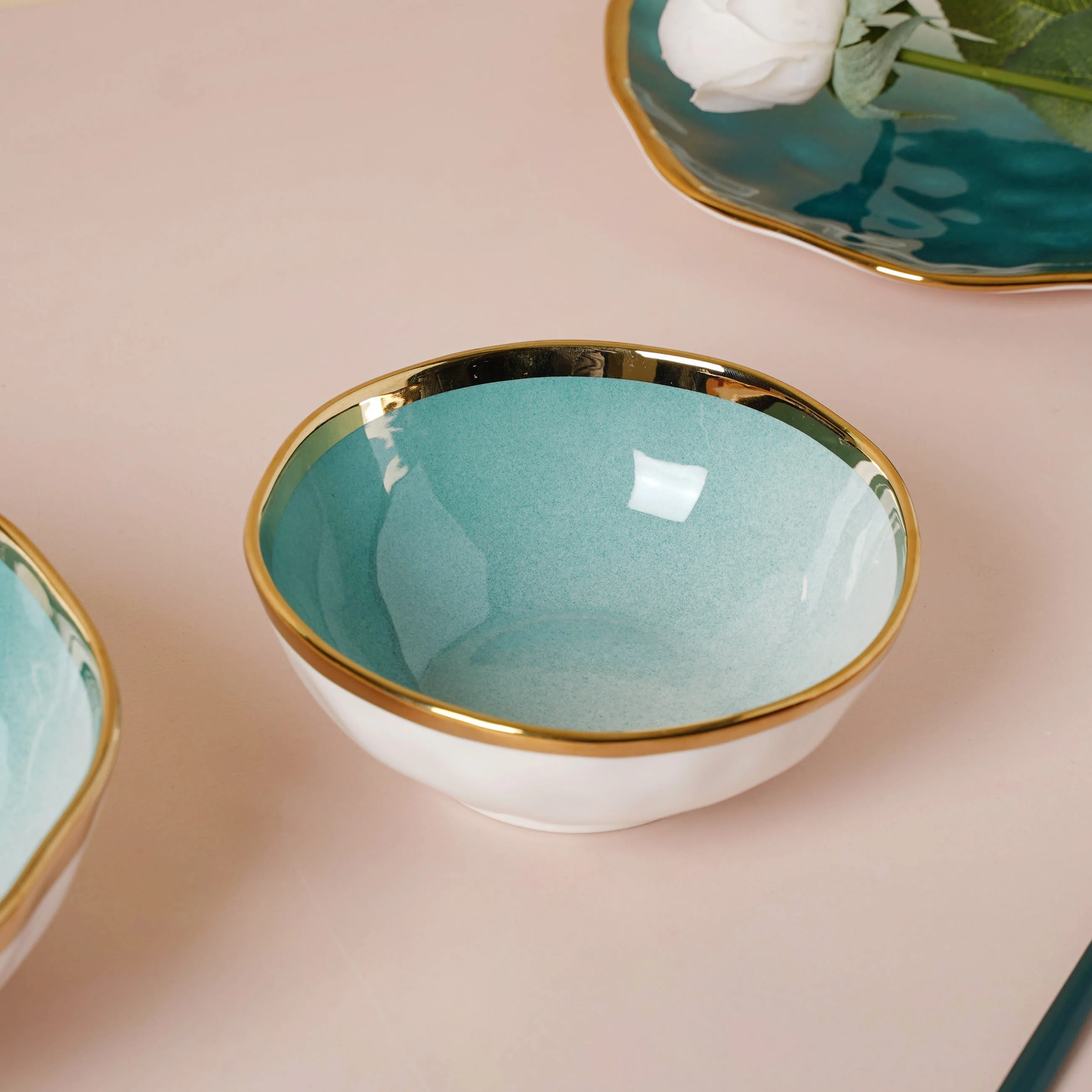 Green Ombre 21 Piece Dinner Set For 6 - Image 8