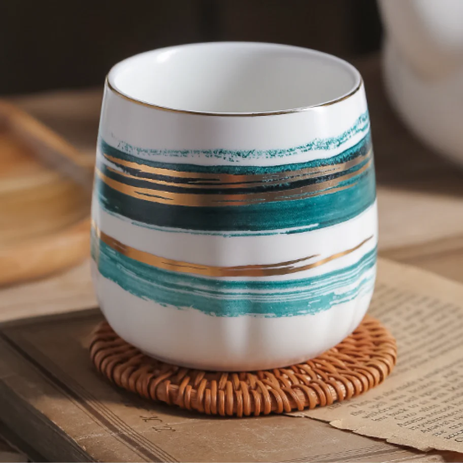 Green Porcelain Tea Pot Set - Image 3