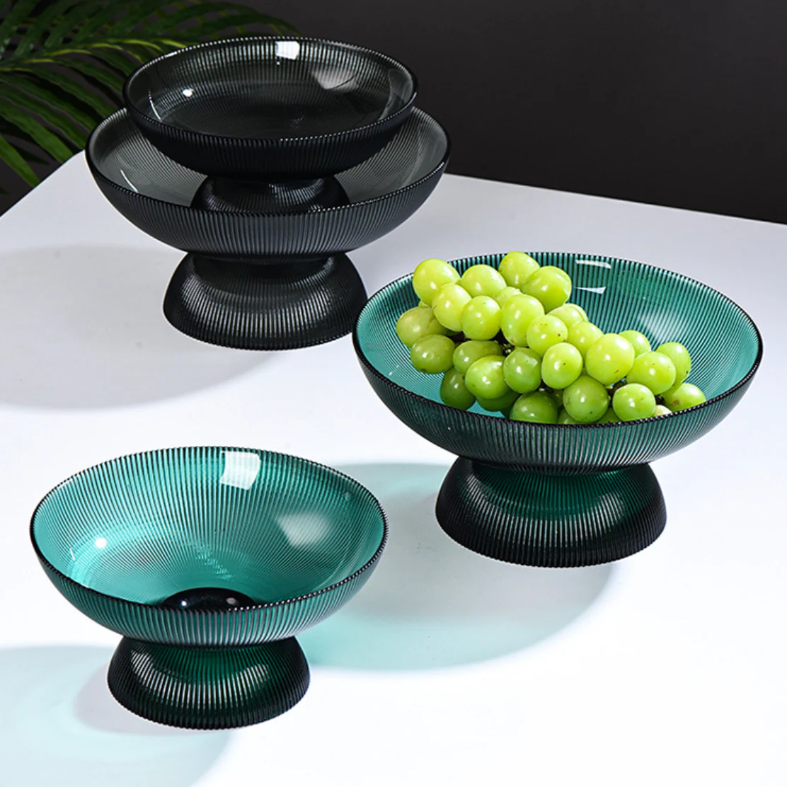 Ribbed Grey Fruit Bowl Small - Image 9