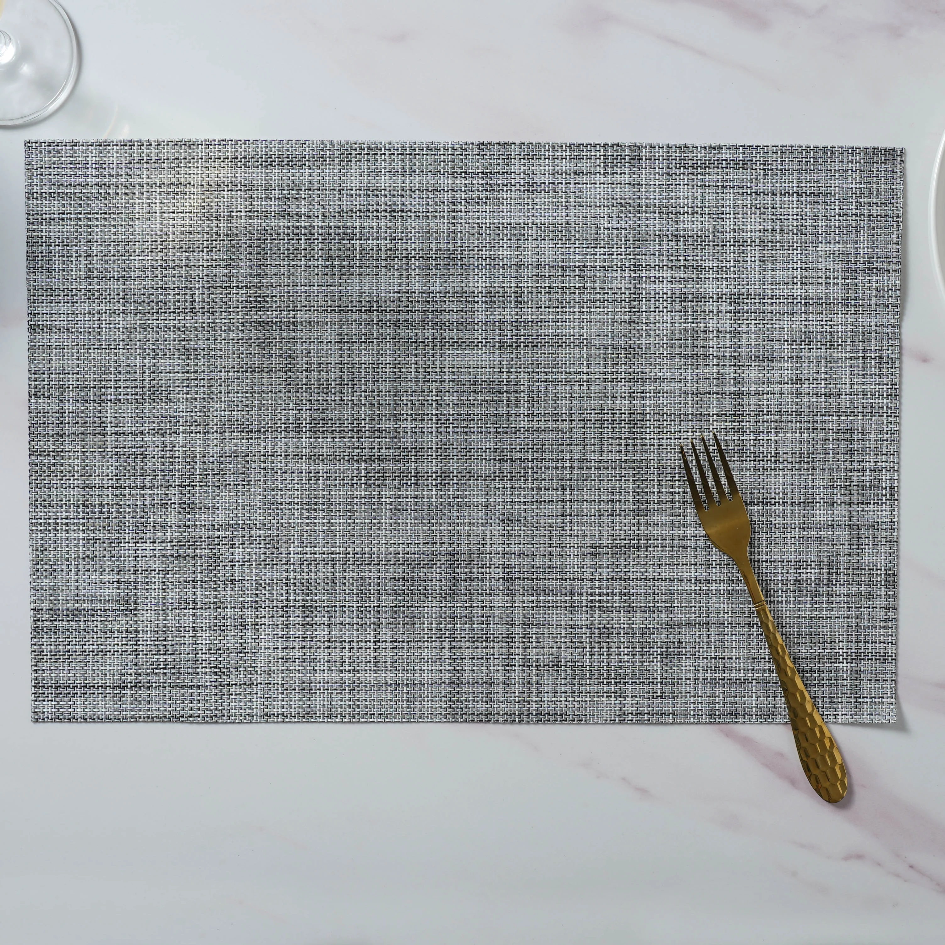 Grey PVC Table Mat Set of 6 - Image 8