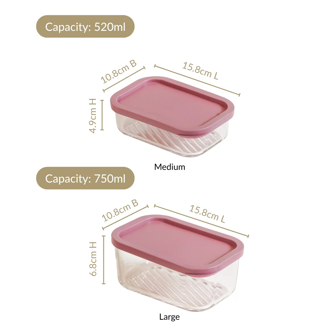 Groovo Food Container Set Of 4 M 520ml L 750ml - Image 4
