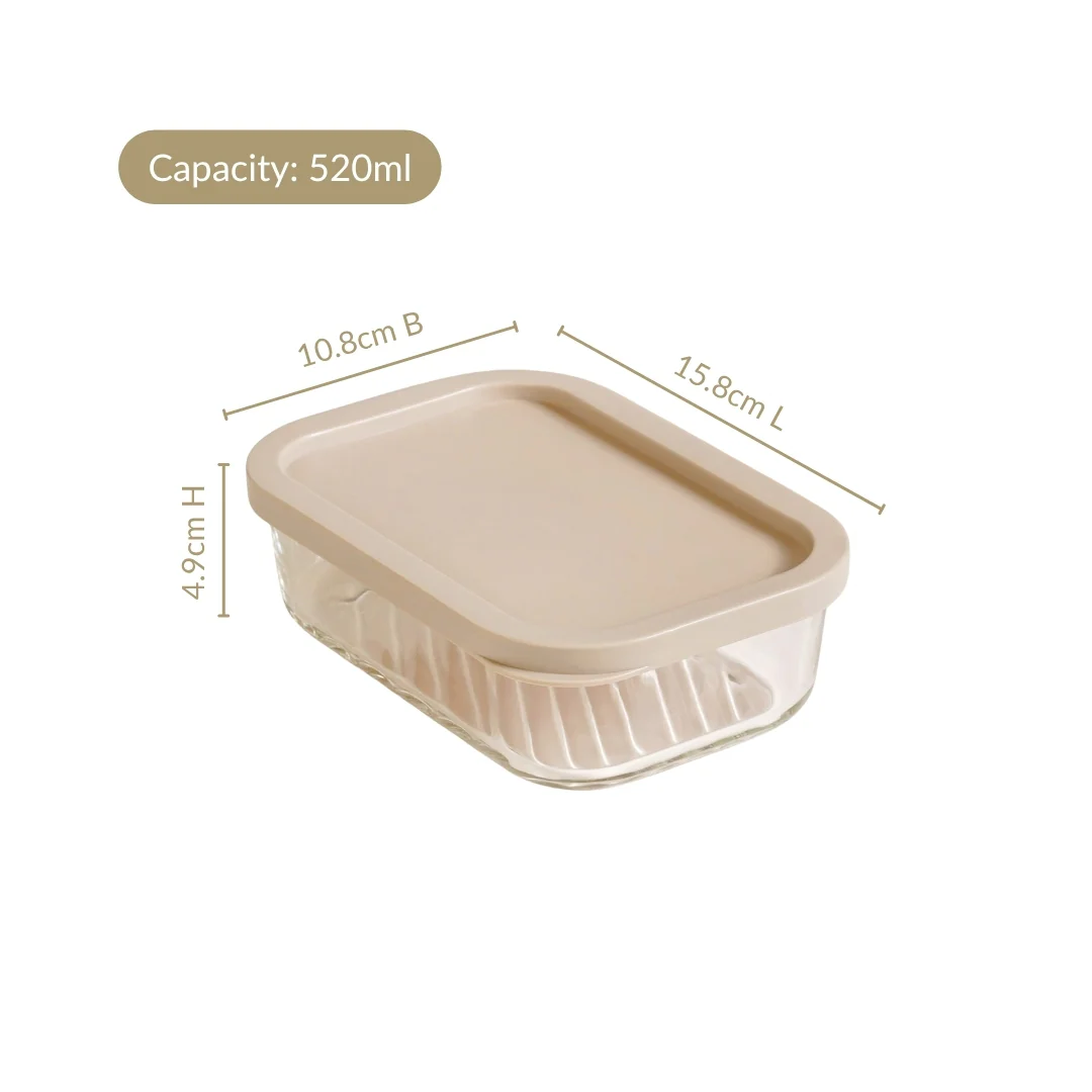 Groovo Food Storage Container Beige Set Of 4 520ml - Image 4
