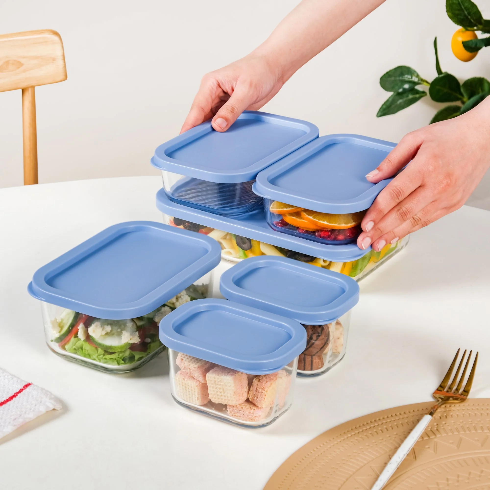 Groovo Transparent Airtight Storage Containers Set Of 6 S 310ml M 520ml L 750ml XL 1200ml - Image 3