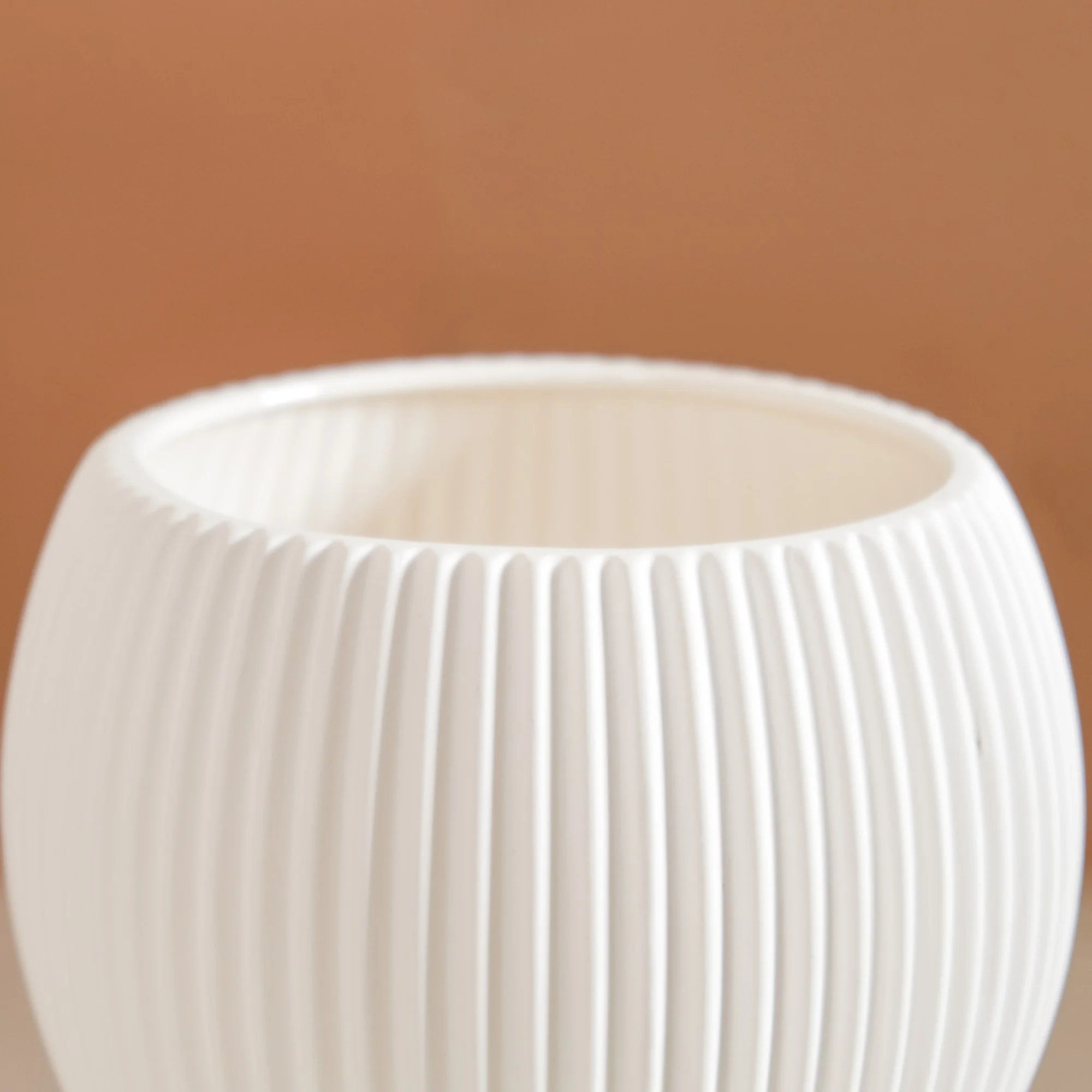 Handmade Fluted Decorative Ceramic Vase - Image 8