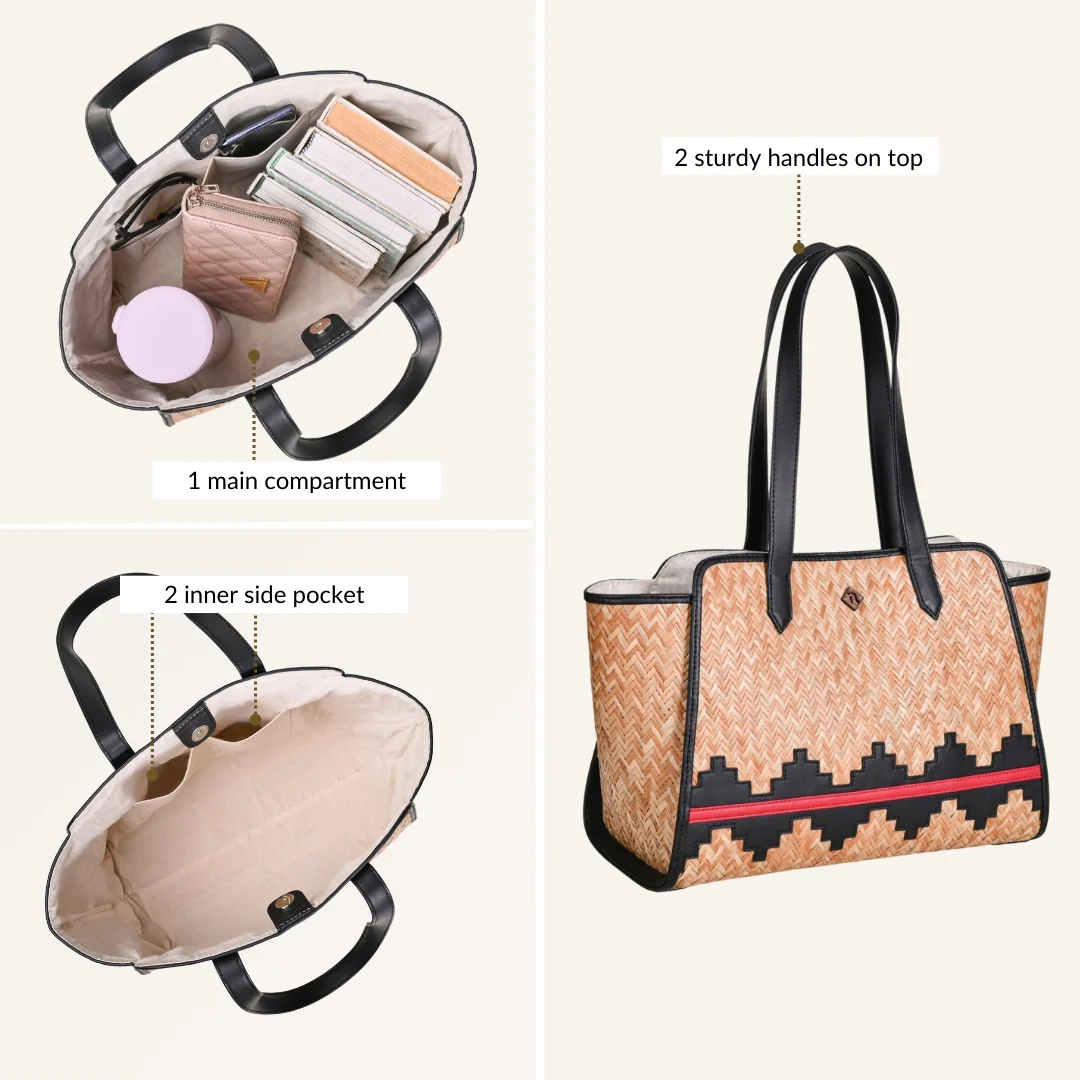 Handwoven Shitalpati Wayfarer Tote Bag - Image 6