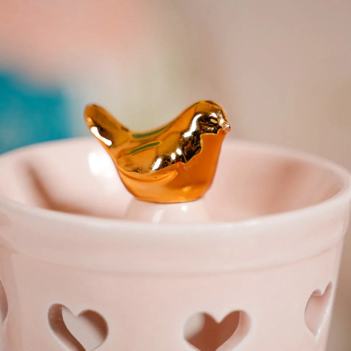 Heart Cutwork Ceramic Diffuser Set Of 2 Peach - Image 7