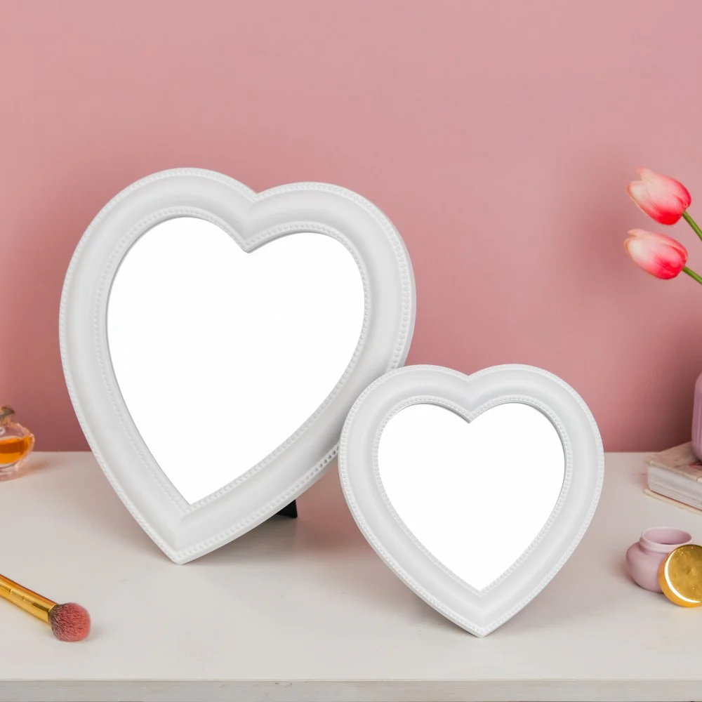 Heart Face Mirror White Large - Image 9