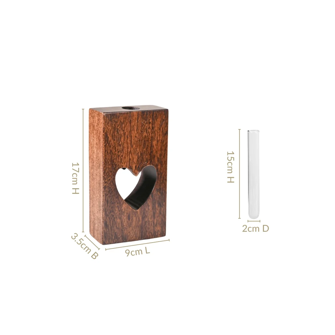 Heart Shaped Planter Pair With Removable Test Tubes - Image 4