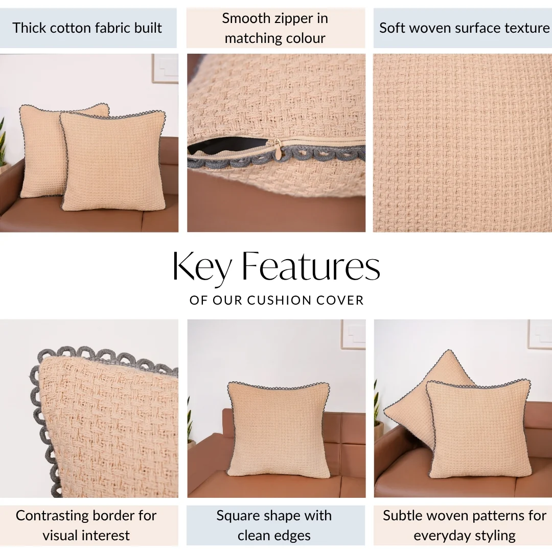 Hearth Hue Cotton Cushion Cover Set Of 2 - Image 4