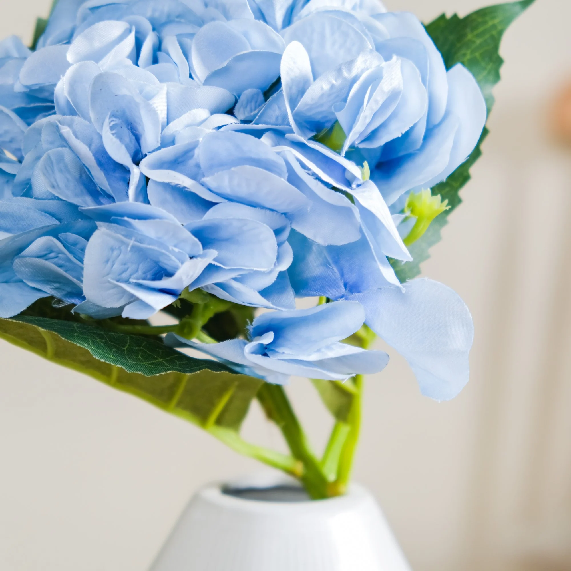 Hydrangea With Leaves Blue - Image 5