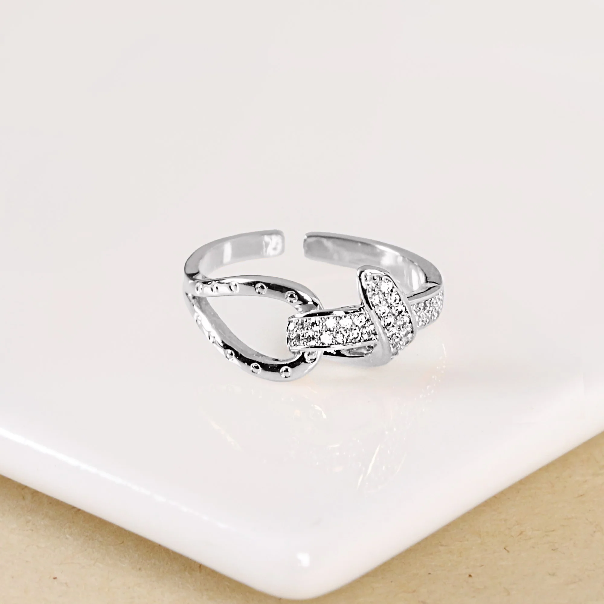Infinite Radiance Adjustable Silver Ring - Image 5