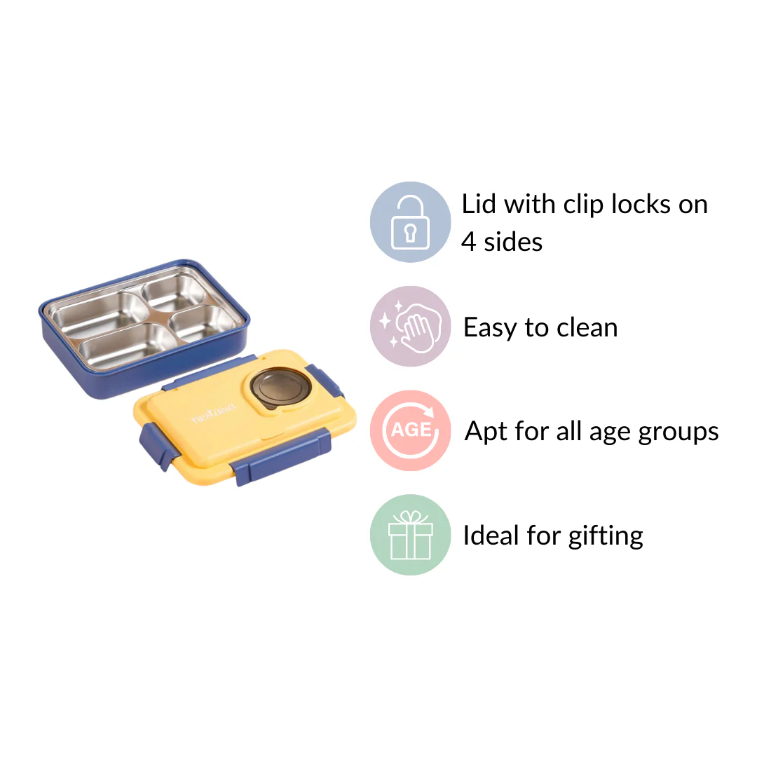 Blue insulated stainless steel tiffin box - Image 6