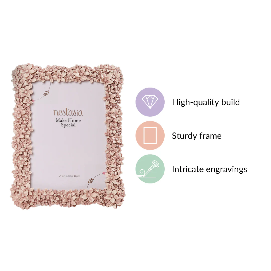 Intricate Ditsy Flower Photo Frame 9"x7" - Image 5