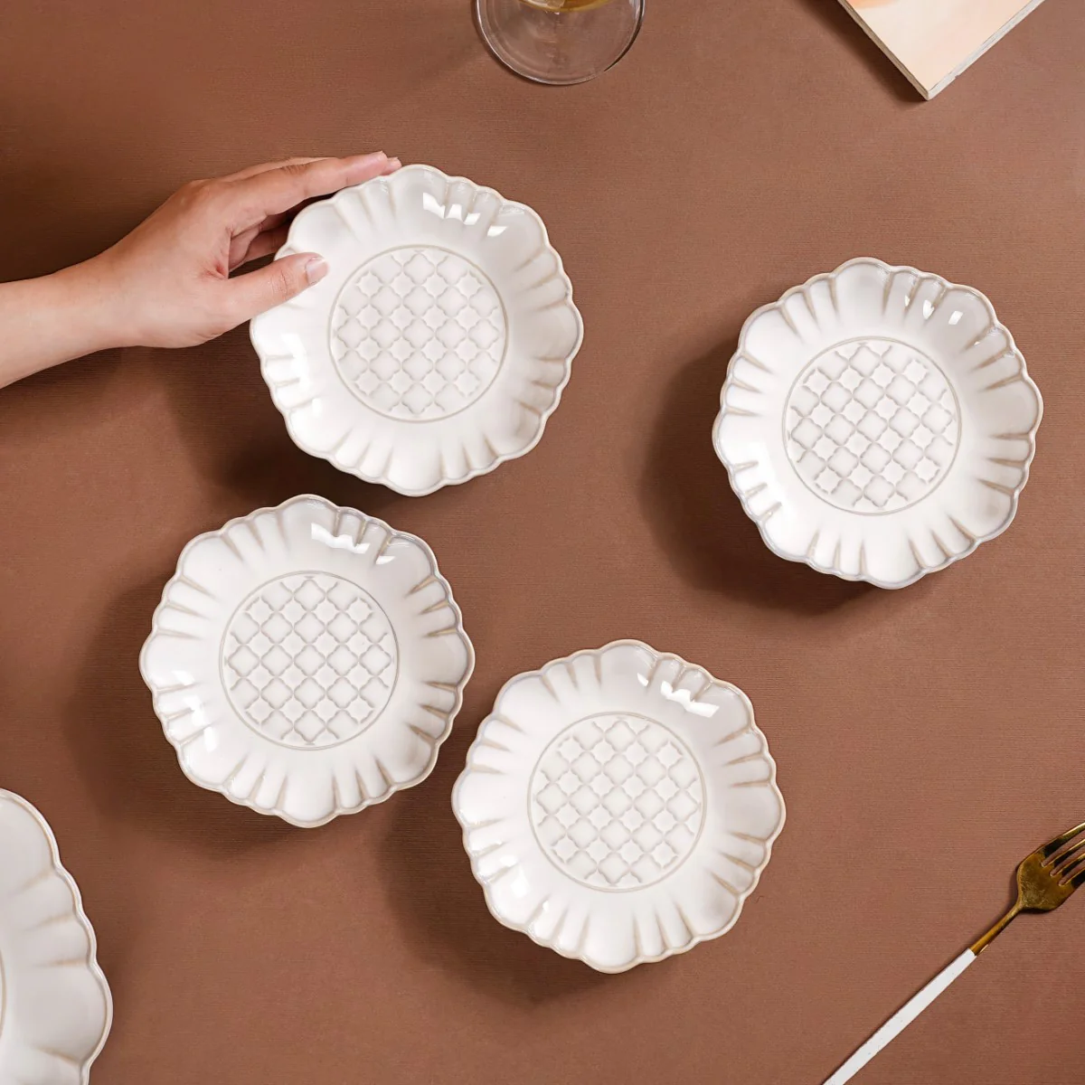 Ivory Dessert Plate Set Of 4 6 Inch - Image 2