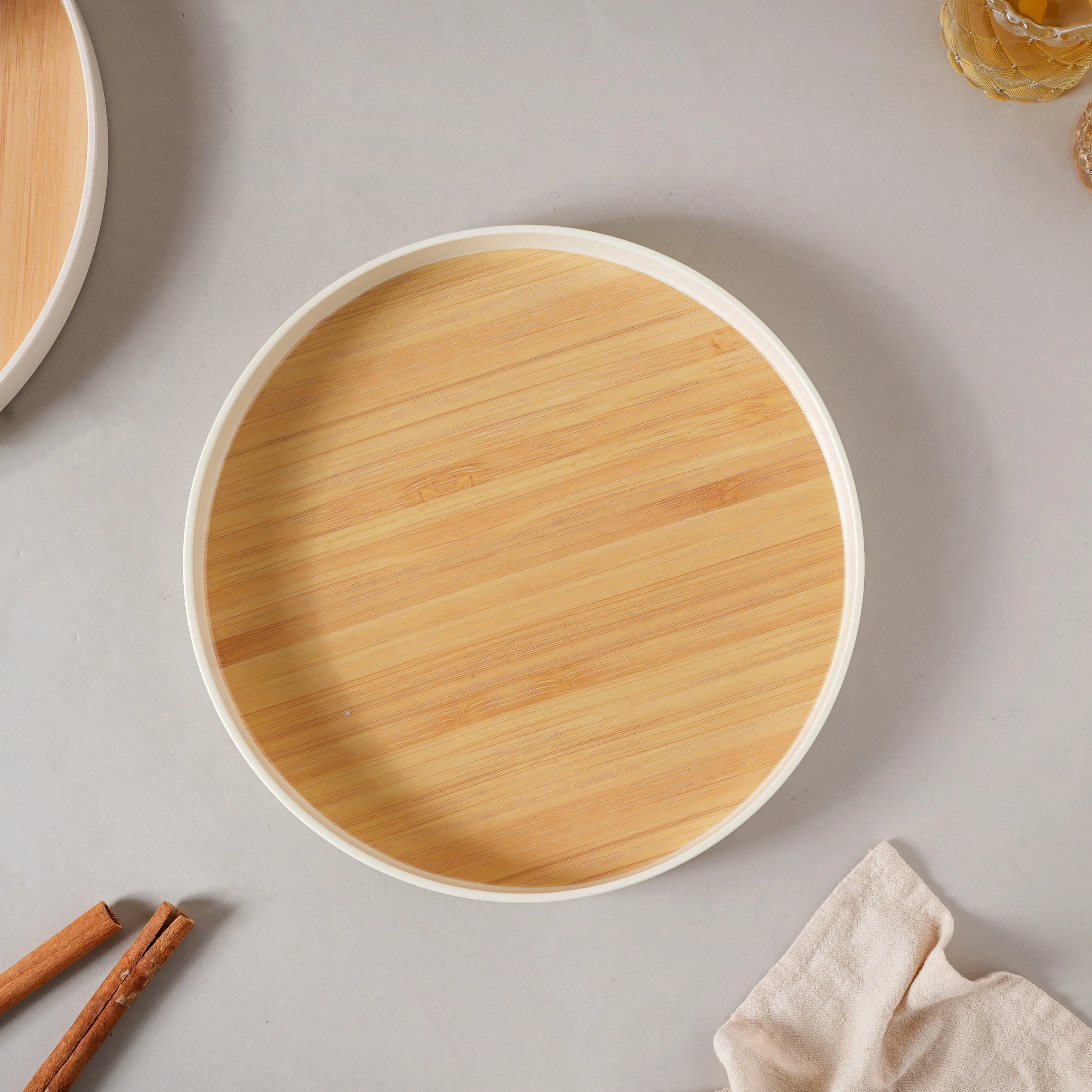 Japanese Bamboo PVC Serving Tray - Image 3