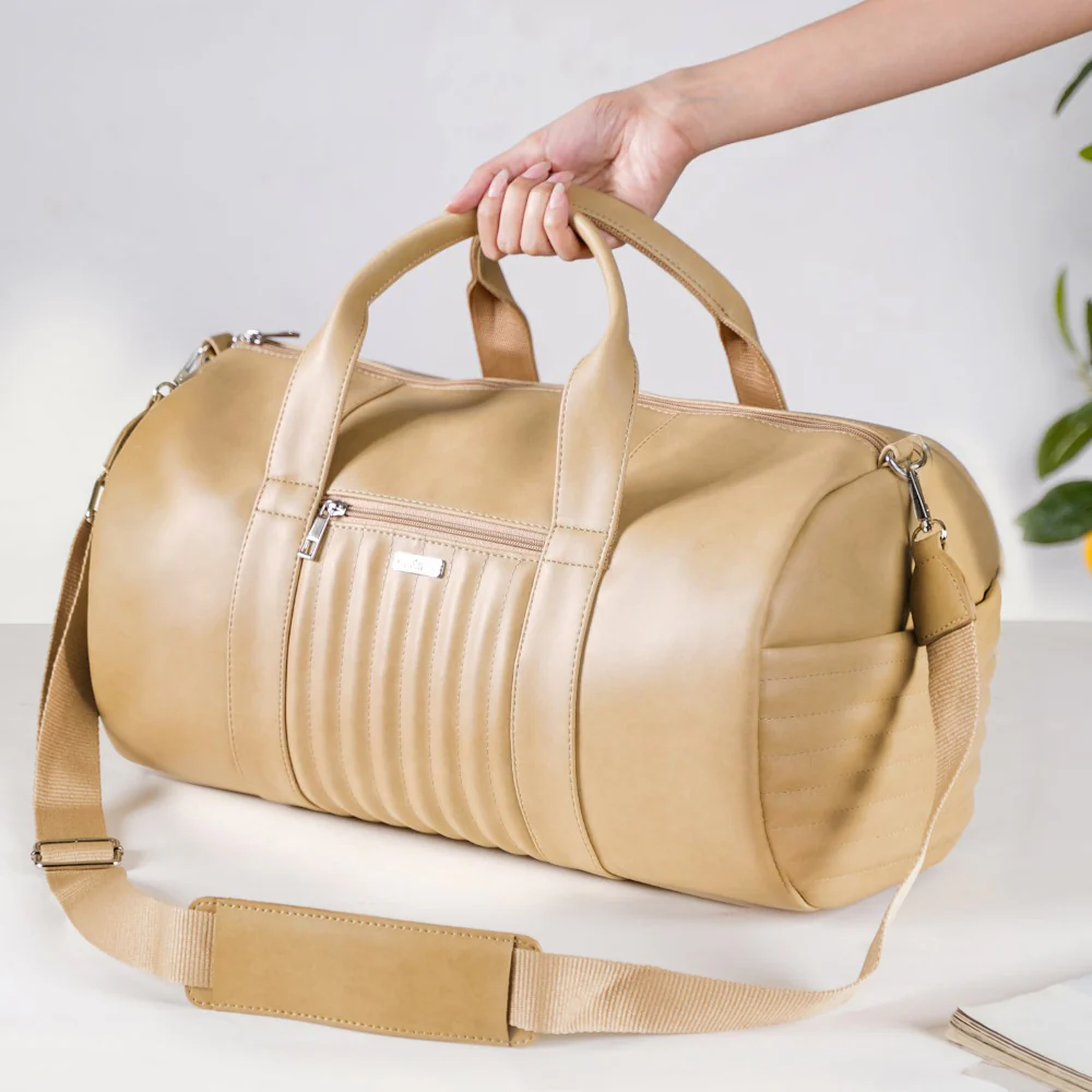 Jet-Setter Duffle Bag Beige Large 17x9 Inch - Image 3